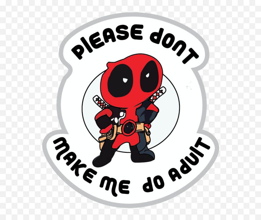 Deadpool Doesnu0027t Adult Sticker - Cartoon Png,Deadpool Transparent