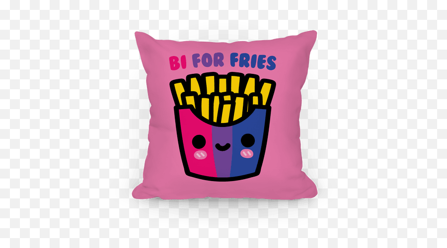 Bi For Fries Pillows Lookhuman - French Fry Day Clipart Png,French Fry Png