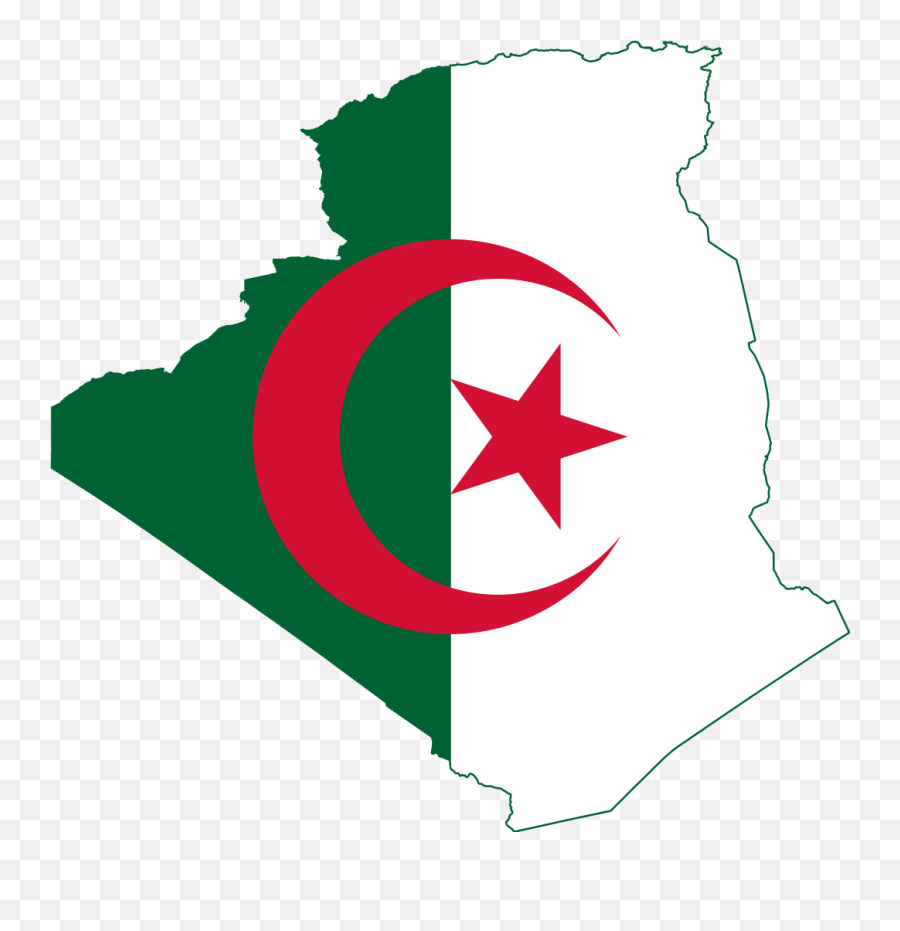 Fileflag Map Of Algeriasvg - Wikipedia Algeria Flag And Map Png,Trans Flag Png