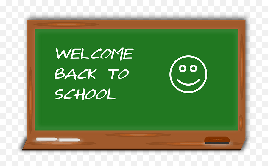 Chalkboard With Welcome Back Message Clipart Free Download - Happy Png,Chalkboard Png