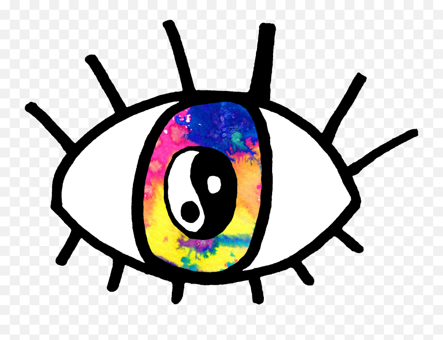 Colorful Yin Yang Eye - Trippy Eyeball Png Clipart Full Trippy Eye Png,Yin Yang Png