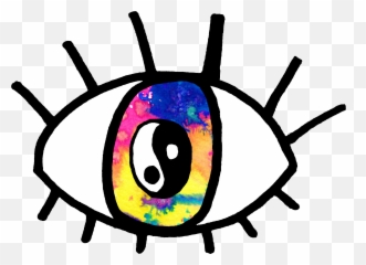 Colorful Yin Yang Eye - Trippy Eyeball Png Clipart Full Trippy Eye Png,Yin Yang Png