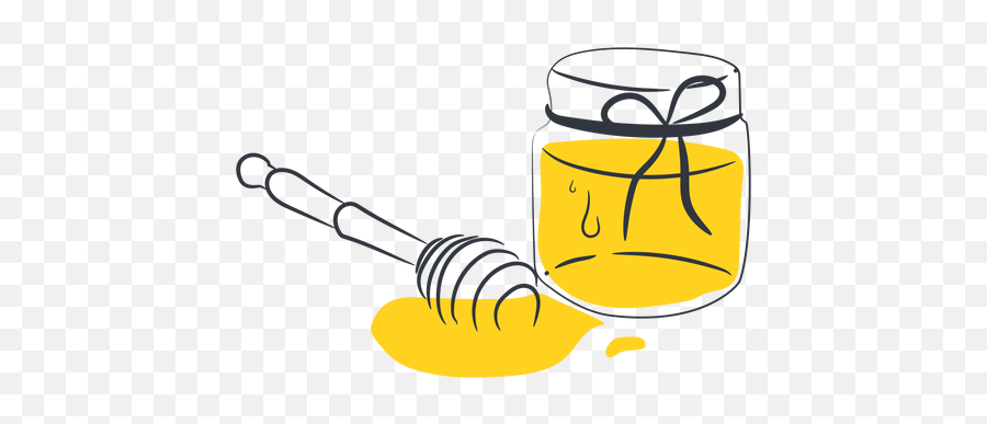 Honey Jar Hand Drawn - Honey Pot Png,Honey Pot Png