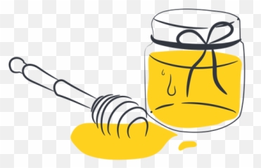 Honey Jar Hand Drawn - Pot png