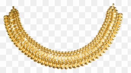 Jewelry Clipart Golden Necklace - Background Transparent png