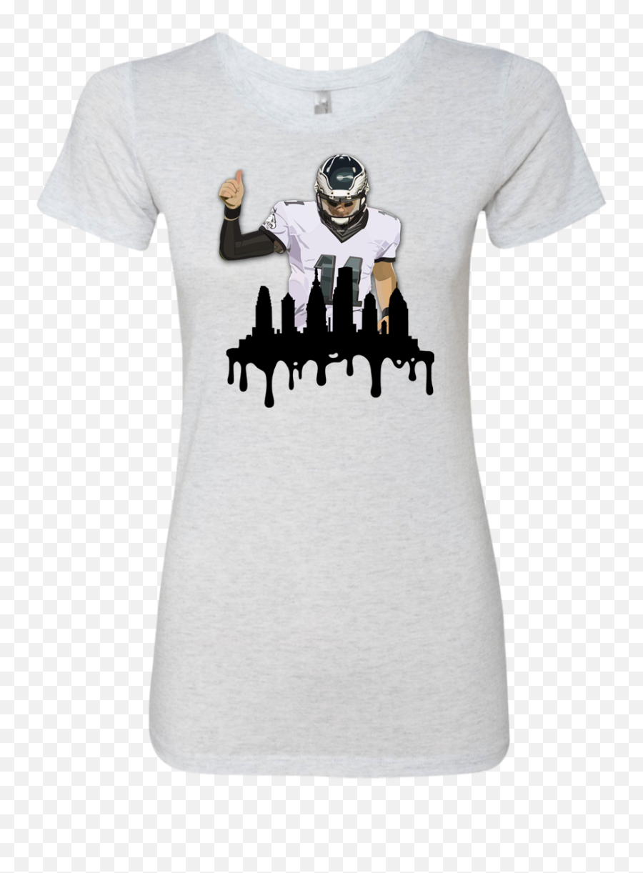 Carson Wentz T - Shirt Womenu0027s High Quality Triblend Qinbuzhizi Walk Png,Carson Wentz Png