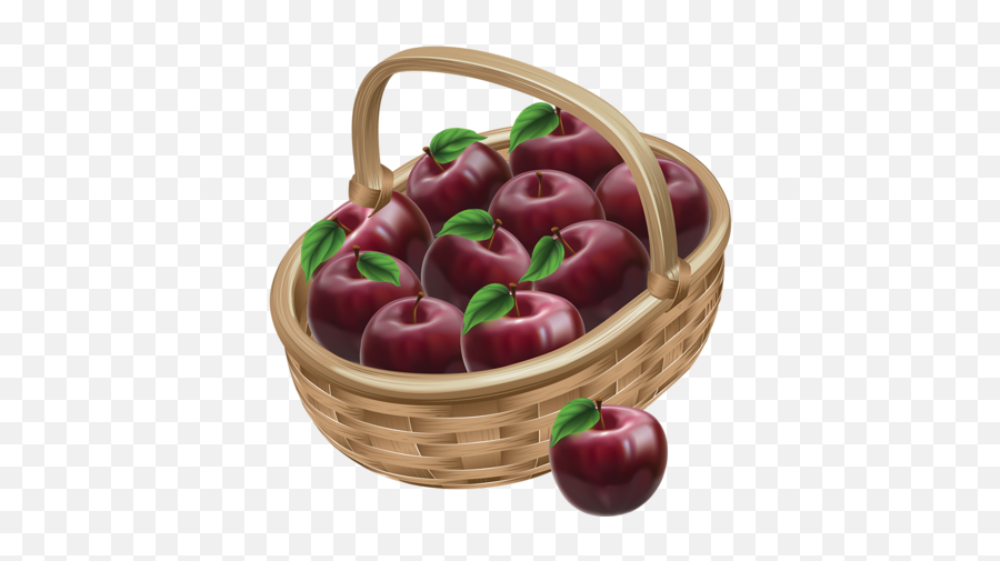 Download Apple Art Red Illustration - Basket Of Apples Drawing Png,Red Apple Png