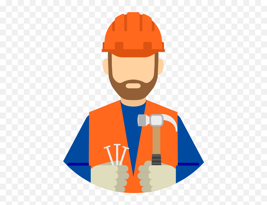 Roofing Worker Clipart Png - Contractors Png,Contractor Png