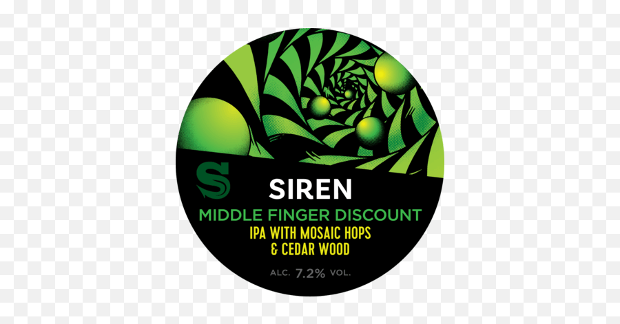 Middle Finger Discount - Siren Craft Brew Ipa With Mosaic U0026 Cedar Wood 72 440ml Can Black Star Burger Png,Middle Finger Logo