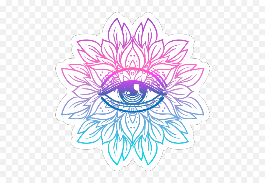 Third Eye Mandala Boho Sticker - Decorative Png,Third Eye Icon