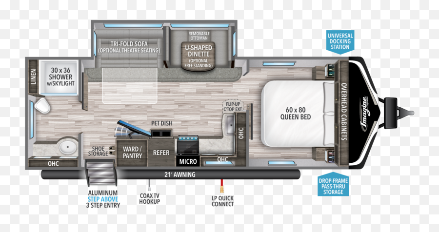 Imagine Travel - Trailer 2600rb Grand Design Rv Grand Design Imagine 2600rb Png,Floorplan Icon