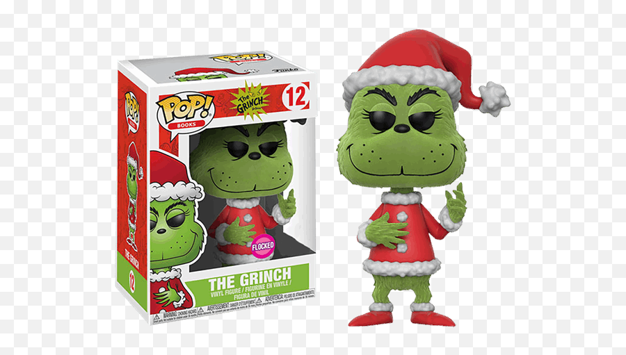 Santa Grinch Flocked Vinyl Figure Png The