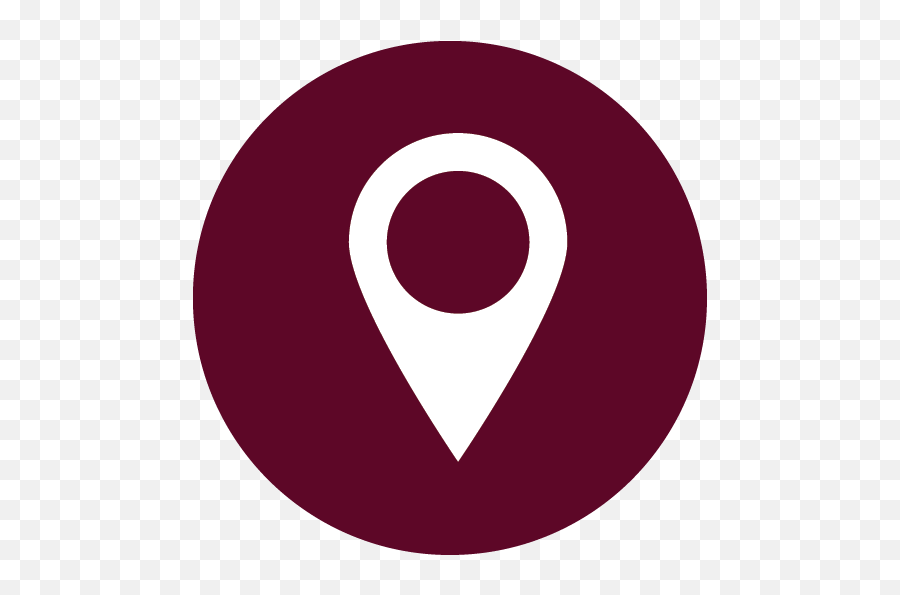 Download Round Maroon And White Location Icon - Circle Dot Png,Location Image Icon