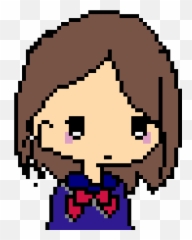 Anime Girl Face Png - Anime Girl Epic Face Pixel Art Wolf Pixel Art Minecraft,Epic Png