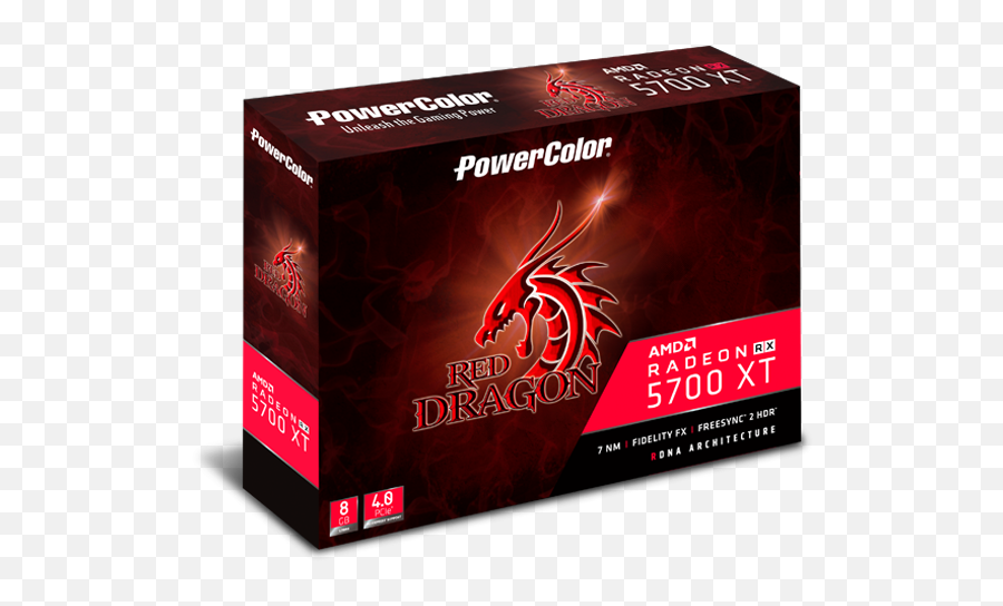 Axrx 5700 Xt 8gbd6 - Dhroc Powercolor Powercolor Rx 580 8gb Red Devil Png,Red Dragon Png