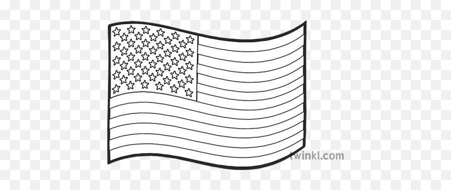 Usa Flag Emoji Newsroom Ks2 Black And White Rgb Illustration - Line Art Png,Black And White American Flag Png