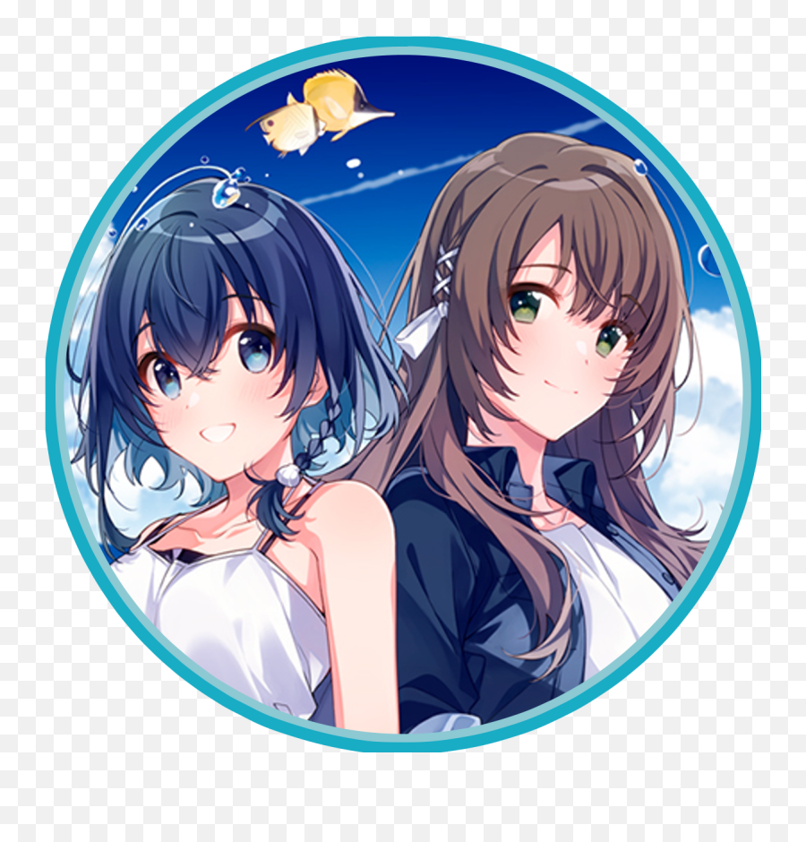 Fuuka And Kukuru Illustration From Megami Magazine July 2021 - Aquatope Of White Sand Png,Fashion Icon Magazine August