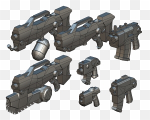 Low Poly Gun Set 01 - Weapons png