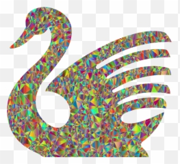 Linegoosemute Swan Png Clipart - Royalty Free Svg Png Polychromatic Design,Swan Png