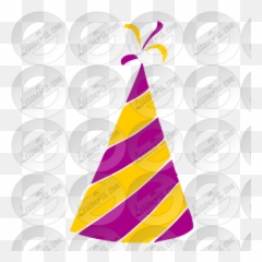 Party Hat Stencil For Classroom Therapy Use - Great Party Graphic Design Png,Party Hat Png