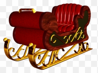 Santa Sleigh Transparent Png Cartoon - Jingfm Transparent Santa Sled Png,Sleigh Png