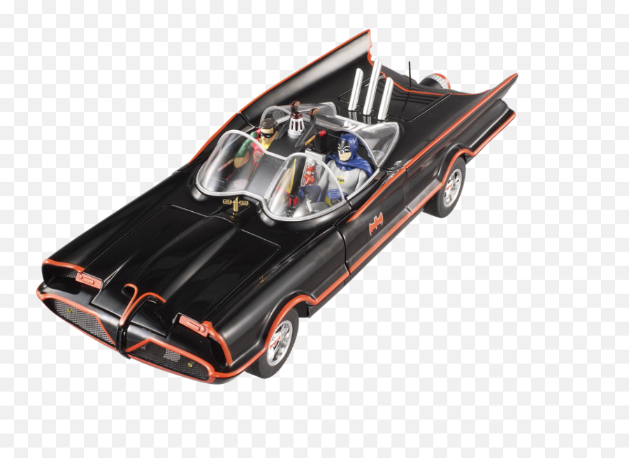 Classic Tv Series Batmobile With Batman And Robin Sst - Carshow Miniatura Perfeita Do Carro Batman Png,Batman And Robin Png