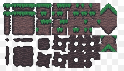 Jungle Dirt U0026 Background Connecting Tileset 16x16 - Pixel Art png