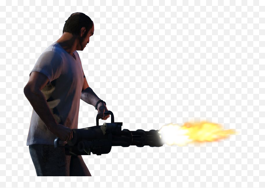 Jakzx1t - Person Holding A Minigun Full Size Png Download Guy Holding Minigun,Holding Gun Png