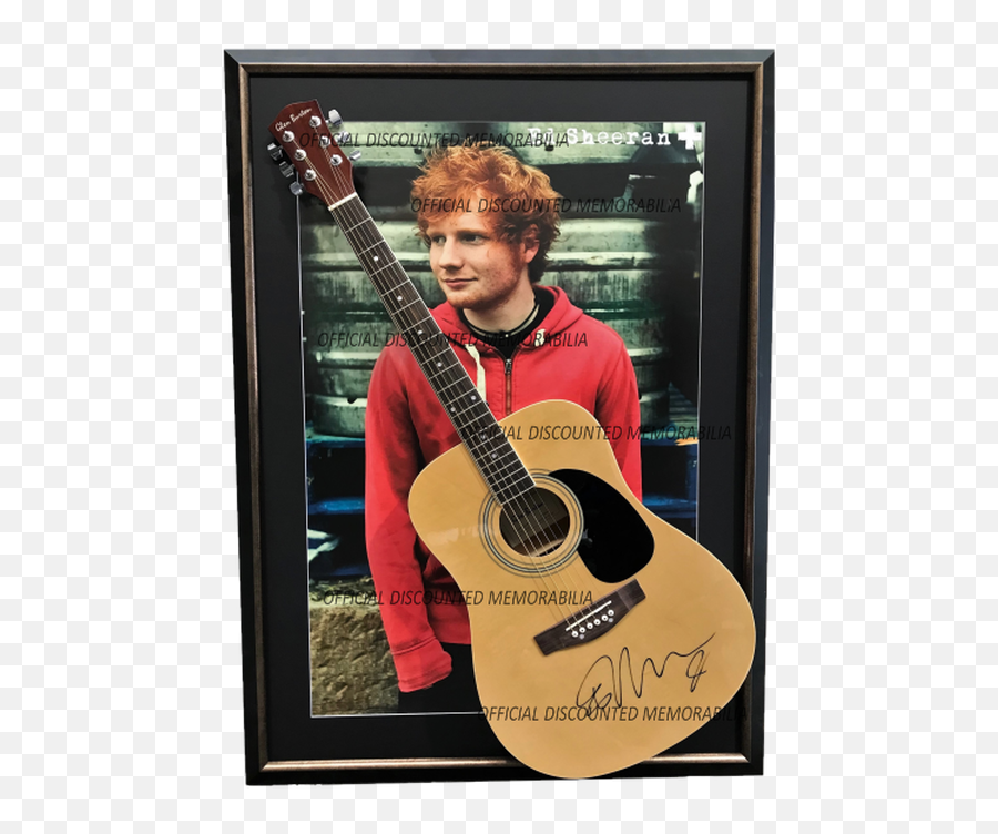 Ed Sheeran Signed Framed Guitar - Composer Png,Ed Sheeran Png