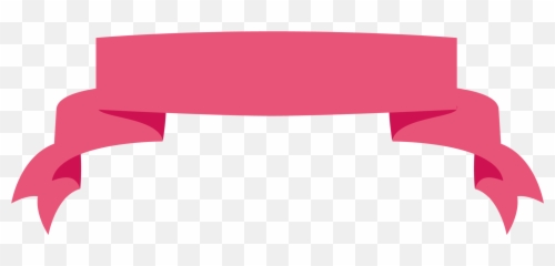 Clipart Banner Pink Ribbon - Ribbon Banner Template Png