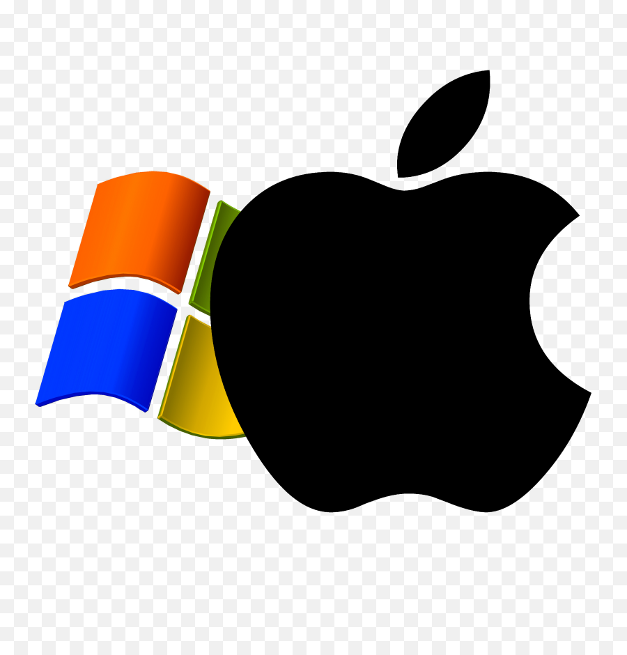 Windows Xp Logo Superimposed - Windows And Apple Logo Png,Logo Windows