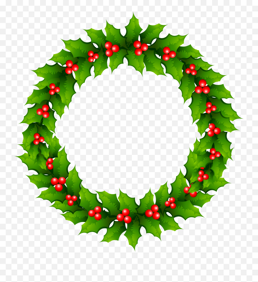 Christmas Mistletoe Wreath Png Clipart Image - Christmas Mistletoe Circle,Christmas Wreath Png Transparent