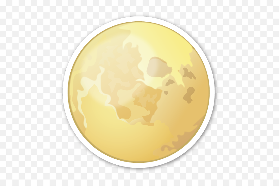 This Sticker Is The Large 2 Inch Version That Sells For 1 - Cartoon Yellow Moon Png,Earth Emoji Png