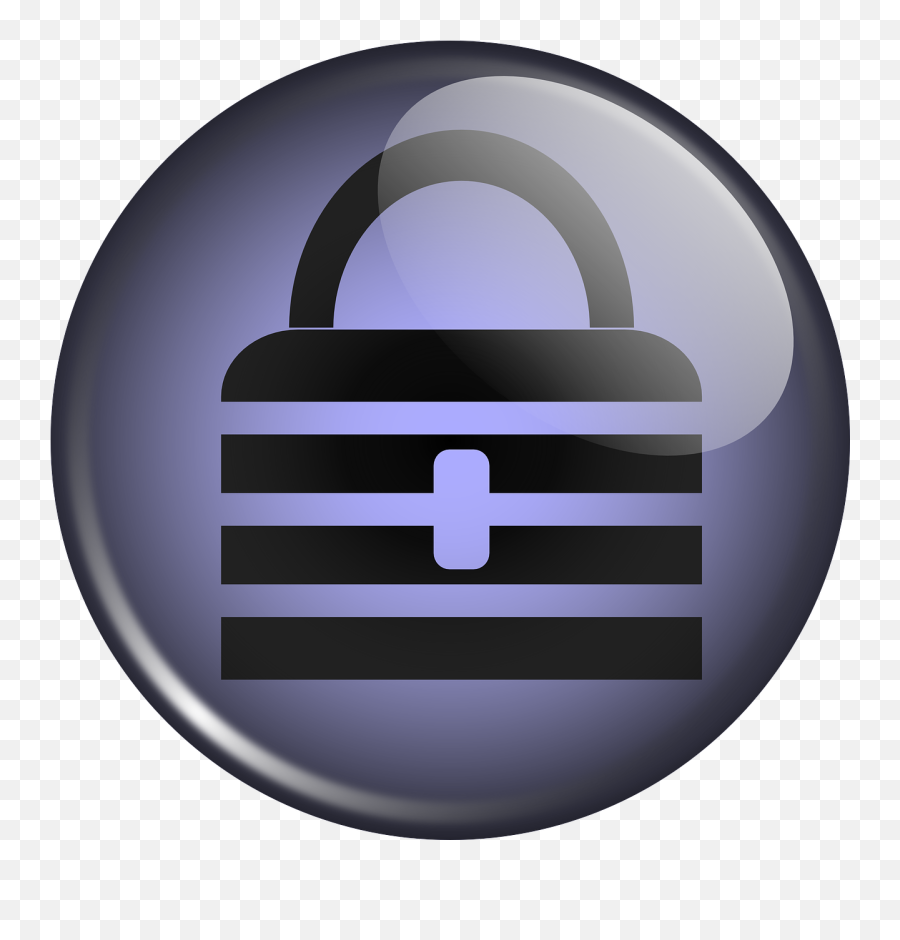 Lock Purple Button - Keepass Png Icon,Purple Circle Png