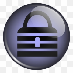 Lock Purple Button - Keepass Png Icon