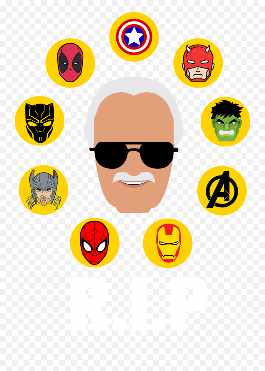 Rip Stan Lee 1922 - 2018 Bye My Herou0027s Sweater Rip Stan Lee Sticker Png,Stan Lee Png