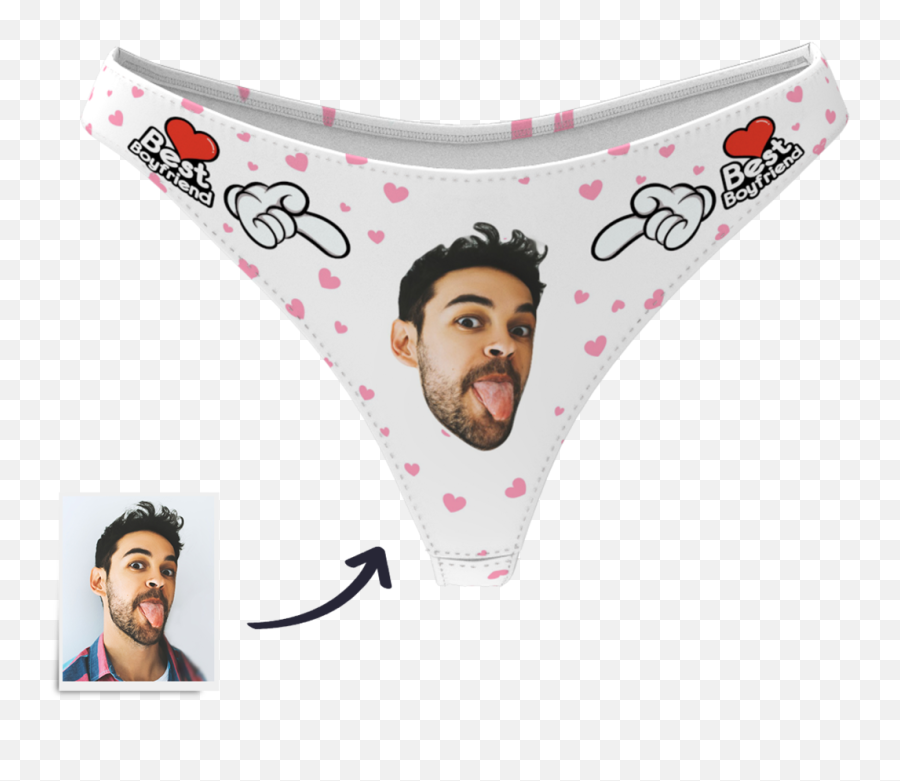 Womenu0027s Custom Face Thong Panty - Best Boyfriend Boyfriend Thong Png,Panties Png