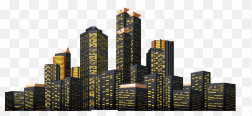 New York City Skyline Royalty - Night Png