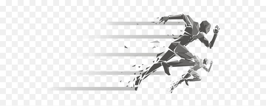 Abstract Running Transparent Images - Draw A Man Running Png,Running Transparent