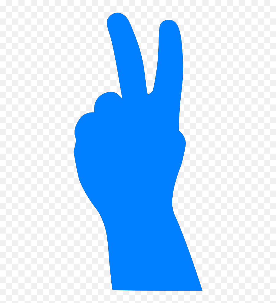Blue Hand Peace Sign Svg Vector Clip - Hand Png,Peace Hand Sign Png