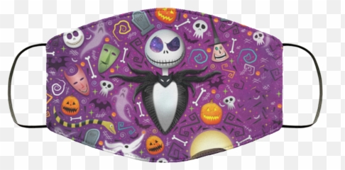 Jack Skellington Mask Nightmare Before Christmas Face - Green Lantern Face Mask Png,Jack Skellington Png