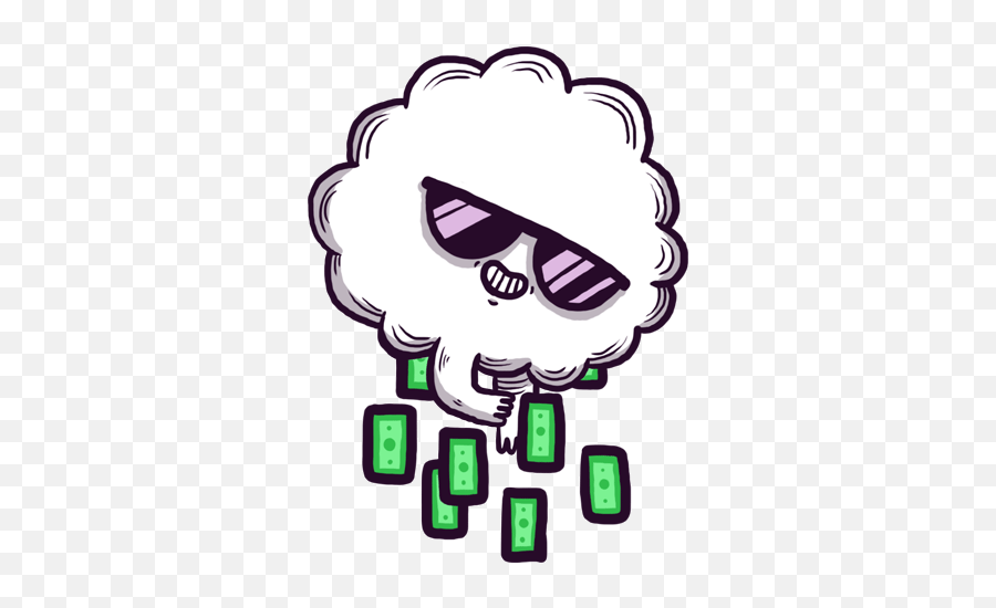 Top Raining Money Stickers For Android - Cloud Raining Money Gif Png,Raining Money Transparent