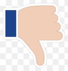 Hands Thumbs Down Lh Emoji Sticker - Horizontal png