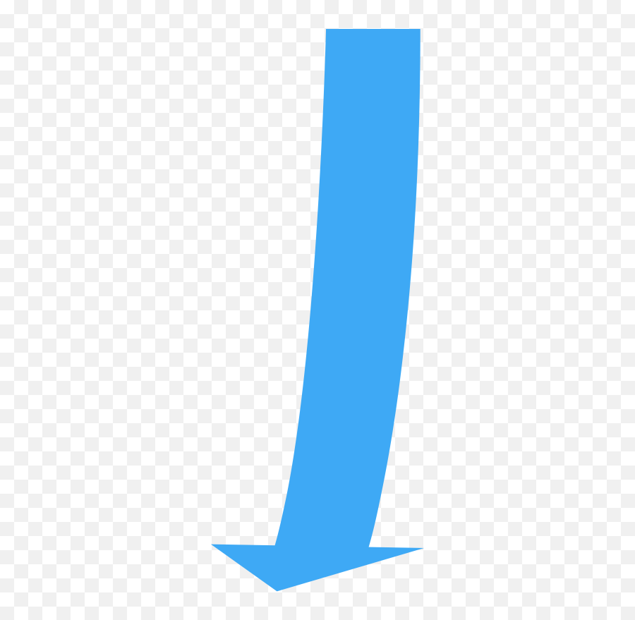 Curved Directional Arrow Pointing Down Clippix Etc - Color Gradient Png,Arrow Pointing Down Png