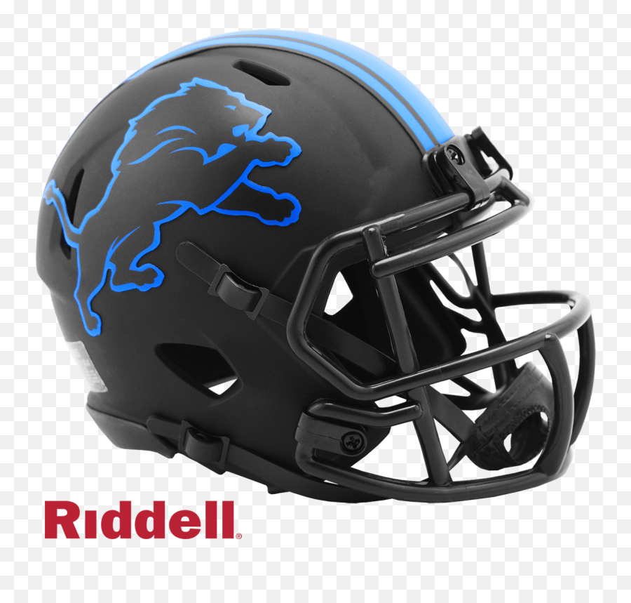 Detroit Lions - Eclipse Alternate Speed Riddell Mini Detroit Lion Football Helmet Png,Detroit Lions Png