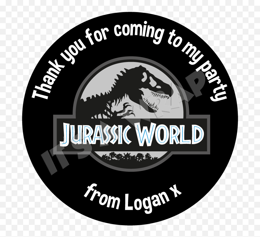Download Jurassic World Sweet Cone Stickers - Jurassic Park Jurassic Park Png,Jurassic Park Logo Black And White