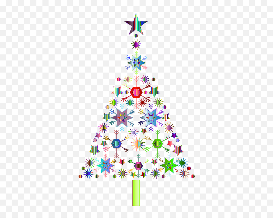 Snowflakes Christmas Tree Jesus - Clipart Transparent Background Christmas Trees Png,Christmas Snowflakes Png