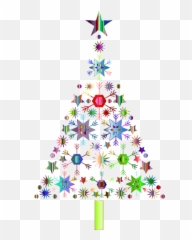 Snowflakes Christmas Tree Jesus - Clipart Transparent Background Trees png