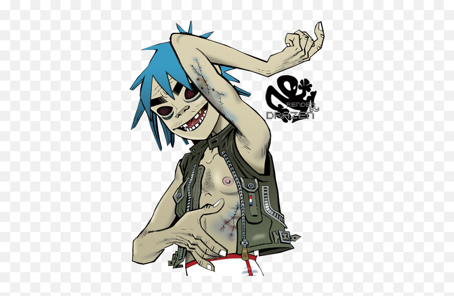 Gorillaz 2d Respect False Icons - Gorillaz 2d No Shirt Png,Noodle Gorillaz Icon