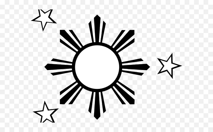 Download Sun Clipart Three Star - 3 Stars And A Sun Outline Png,Golden State Warriors Logo Black And White